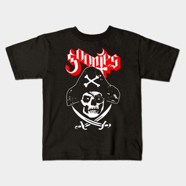 80's Movies Ghost Pirate Skull Metal Band Shirt Parody Kids T-Shirt by BoggsNicolas